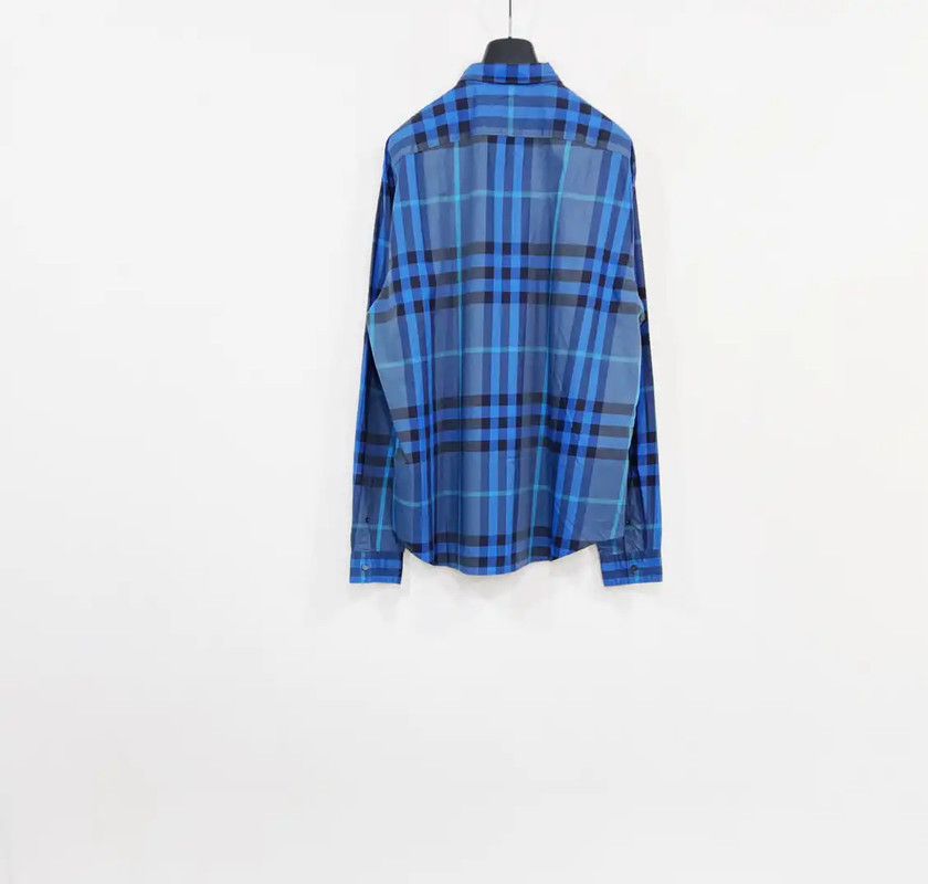 Burberry Burberry Blue Cotton Men's Shirt XXL Size US XXL / EU 58 / 5 - 2 Thumbnail