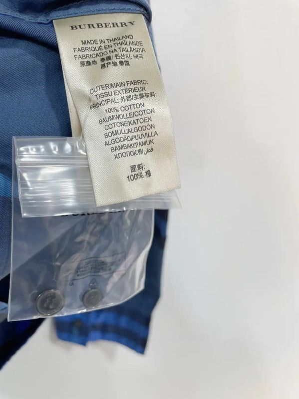 Burberry Burberry Blue Cotton Men's Shirt XXL Size US XXL / EU 58 / 5 - 5 Thumbnail