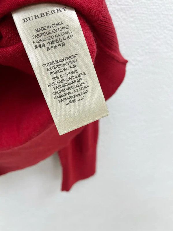 Burberry Burberry Red Cashmere Long Sleeve Sweater Size US XL / EU 56 / 4 - 5 Thumbnail