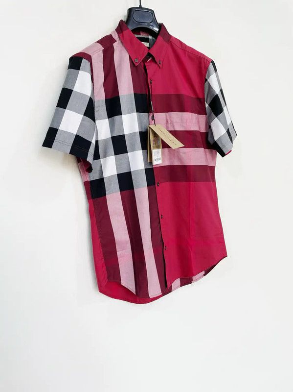 Burberry Burberry Red Cotton Short Sleeve Shirt Size US XXL / EU 58 / 5 - 3 Thumbnail