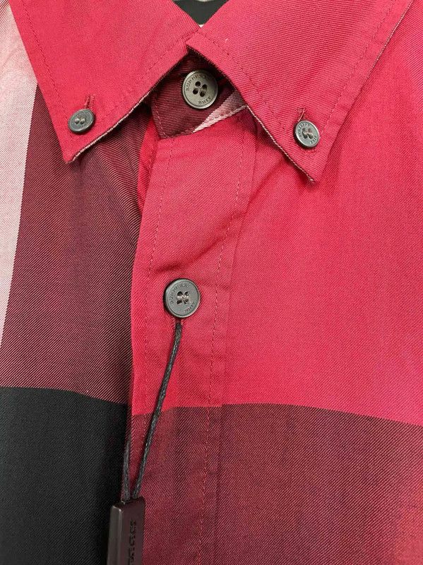 Burberry Burberry Red Cotton Short Sleeve Shirt Size US XXL / EU 58 / 5 - 4 Thumbnail