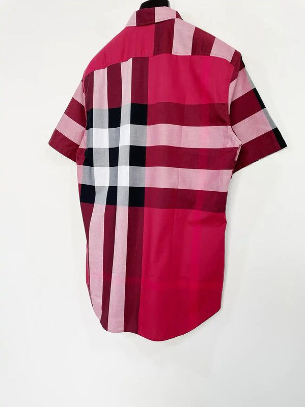 Burberry Burberry Red Cotton Short Sleeve Shirt Size US XXL / EU 58 / 5 - 2 Thumbnail