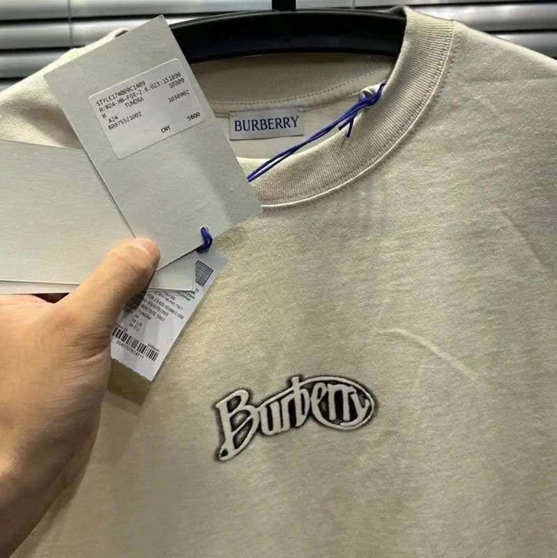 Burberry Burberry Men's Cotton T-Shirt in Beige Size US M / EU 48-50 / 2 - 3 Thumbnail