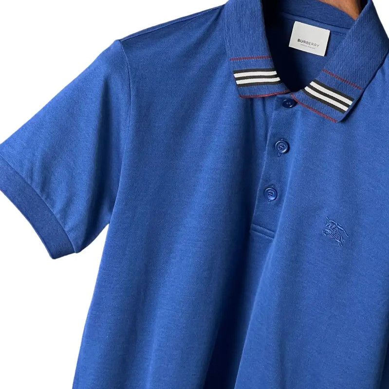 Burberry Burberry Summer Blue Cotton Short Sleeve Polo Size US S / EU 44-46 / 1 - 5 Thumbnail