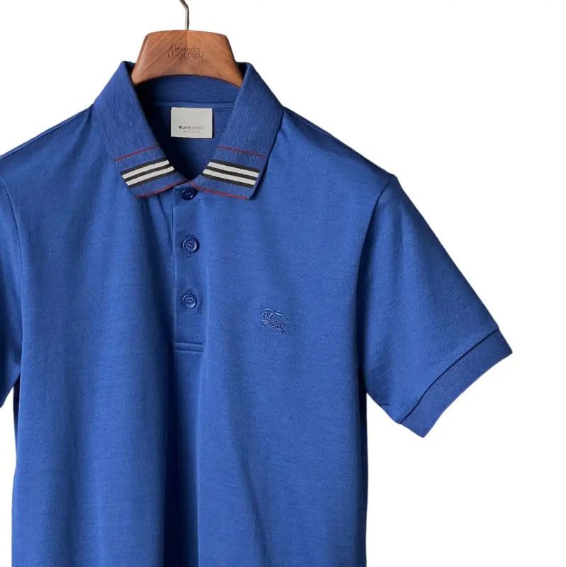 Burberry Burberry Summer Blue Cotton Short Sleeve Polo Size US S / EU 44-46 / 1 - 3 Thumbnail