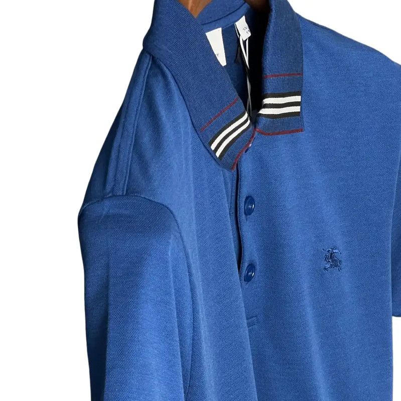 Burberry Burberry Summer Blue Cotton Short Sleeve Polo Size US S / EU 44-46 / 1 - 6 Thumbnail