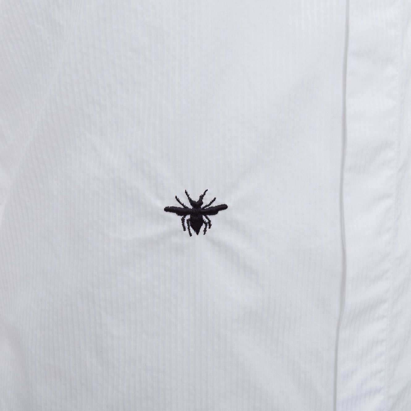 Dior DIOR HOMME Hedi Slimane white cotton black bee embroidery shirt EU39 M Size US M / EU 48-50 / 2 - 2 Thumbnail