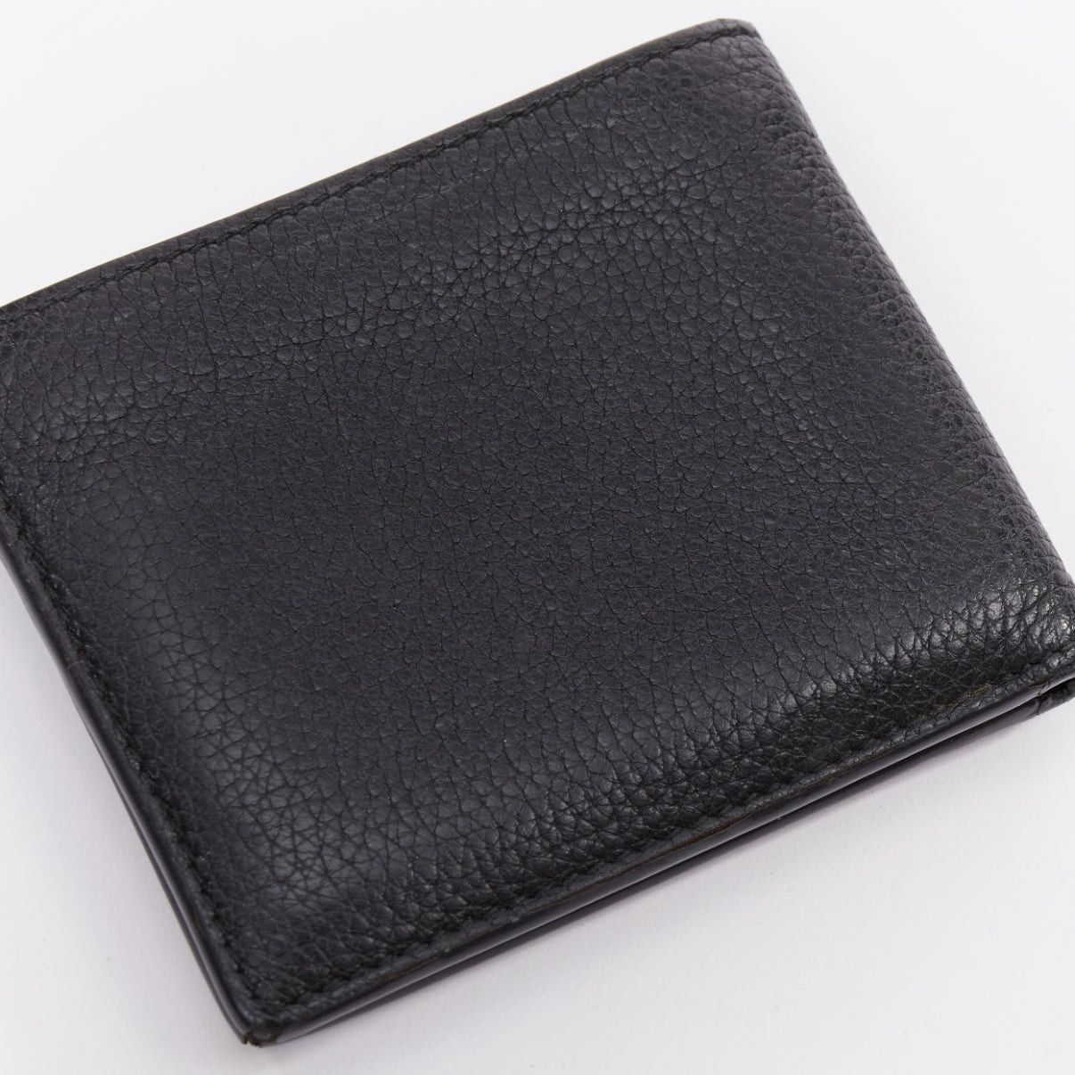 Gucci GUCCI black grained leather vintage logo bifold wallet Size ONE SIZE - 7 Thumbnail
