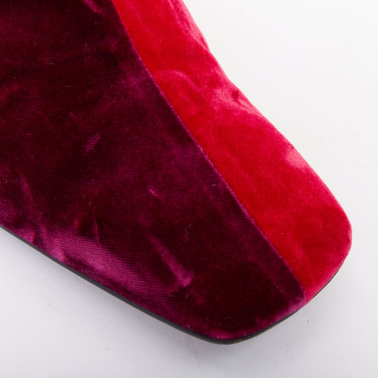 TOGA VIRILIS TOGA ARCHIVES Pulla tricolor velvet square toe ankle booties EU39 Size US 9 / IT 39 - 7 Thumbnail