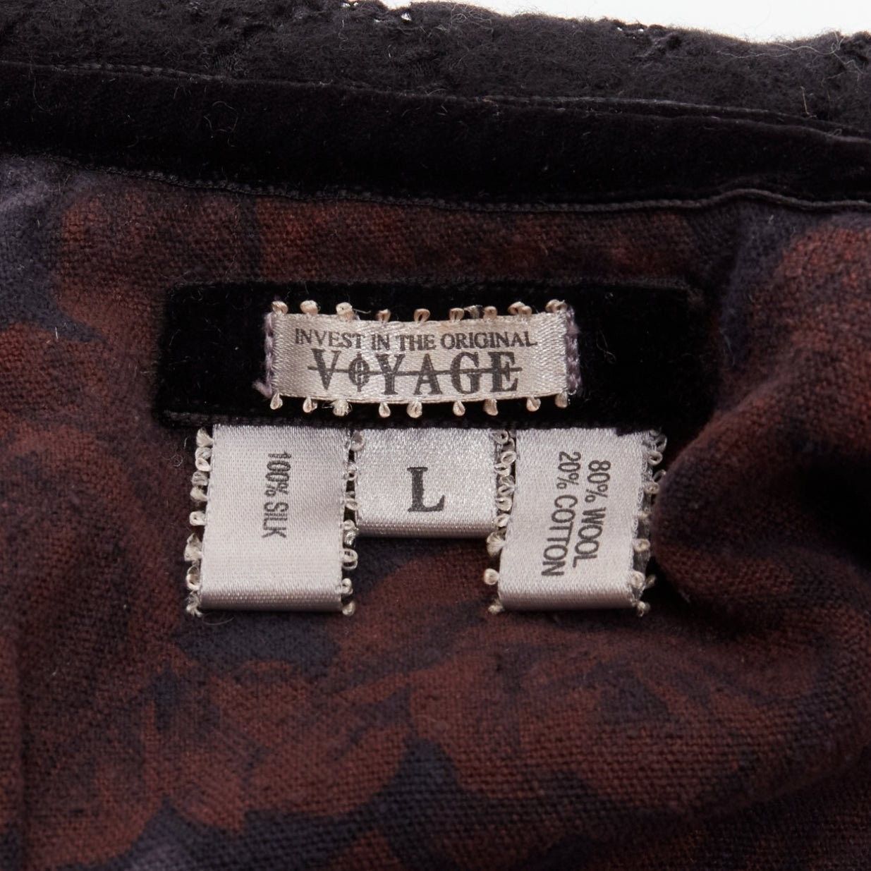 Voyage VOYAGE INVEST IN THE ORIGINAL LONDON red green beaded floral black wool coat L Size M / US 6-8 / IT 42-44 - 8 Thumbnail