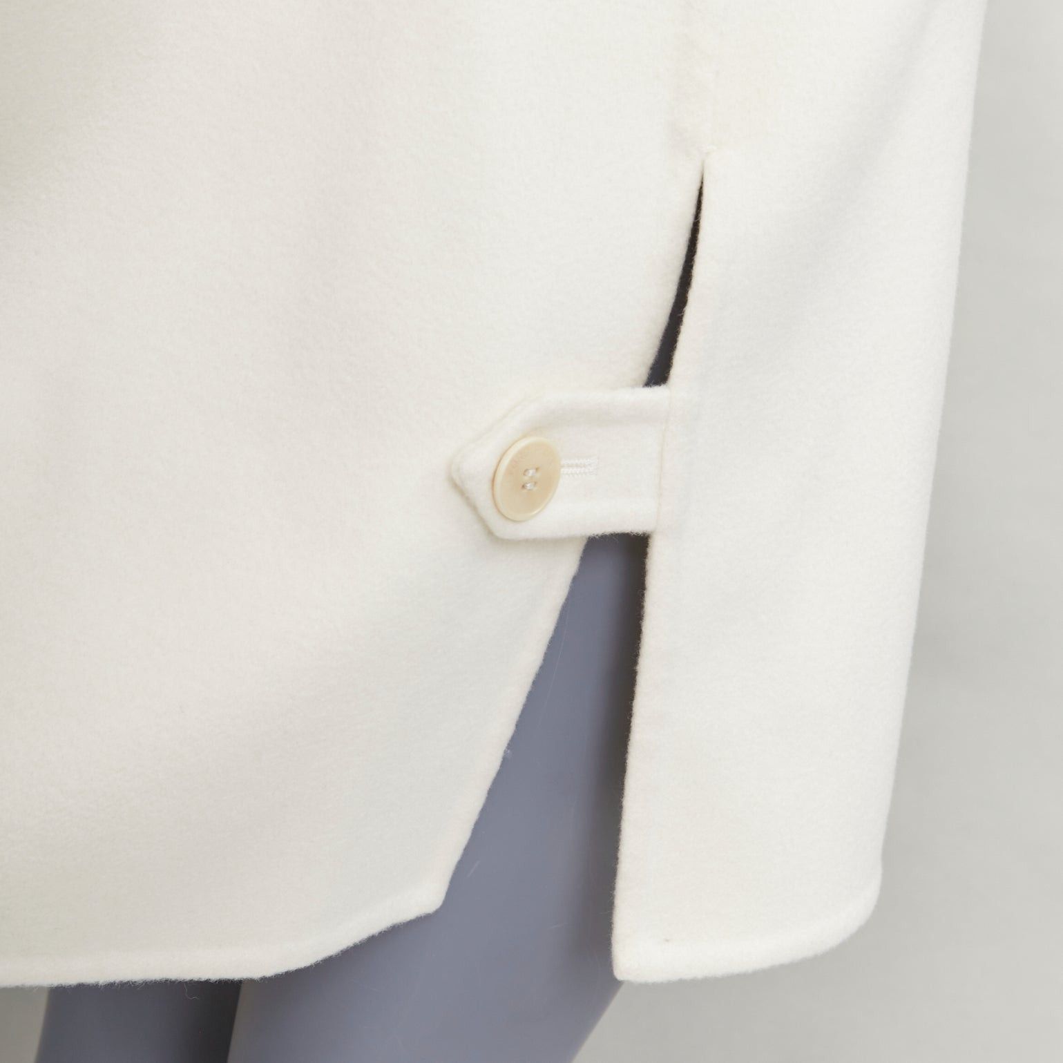Loro Piana LORO PIANA Baby Cashmere Jubilee cream double face cashmere lambskin fur collar coat S Size S / US 4 / IT 40 - 9 Thumbnail