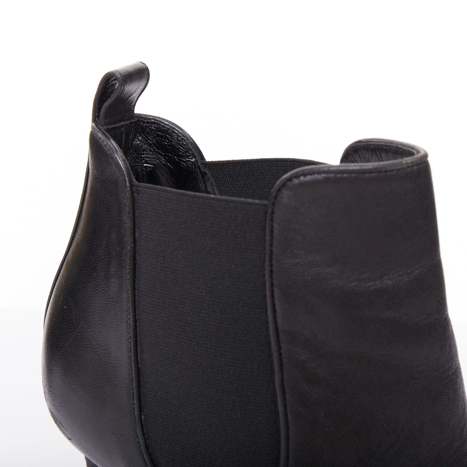 Manolo Blahnik MANOLO BLAHNIK black leather pointy toe ankle boot heels EU39.5 Size US 9.5 / IT 39.5 - 8 Thumbnail