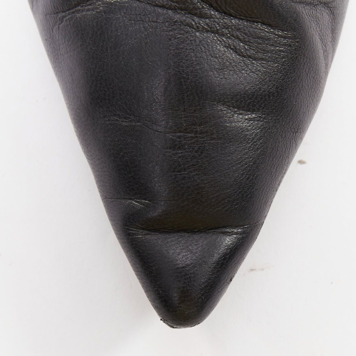 Manolo Blahnik MANOLO BLAHNIK black leather pointy toe ankle boot heels EU39.5 Size US 9.5 / IT 39.5 - 6 Thumbnail