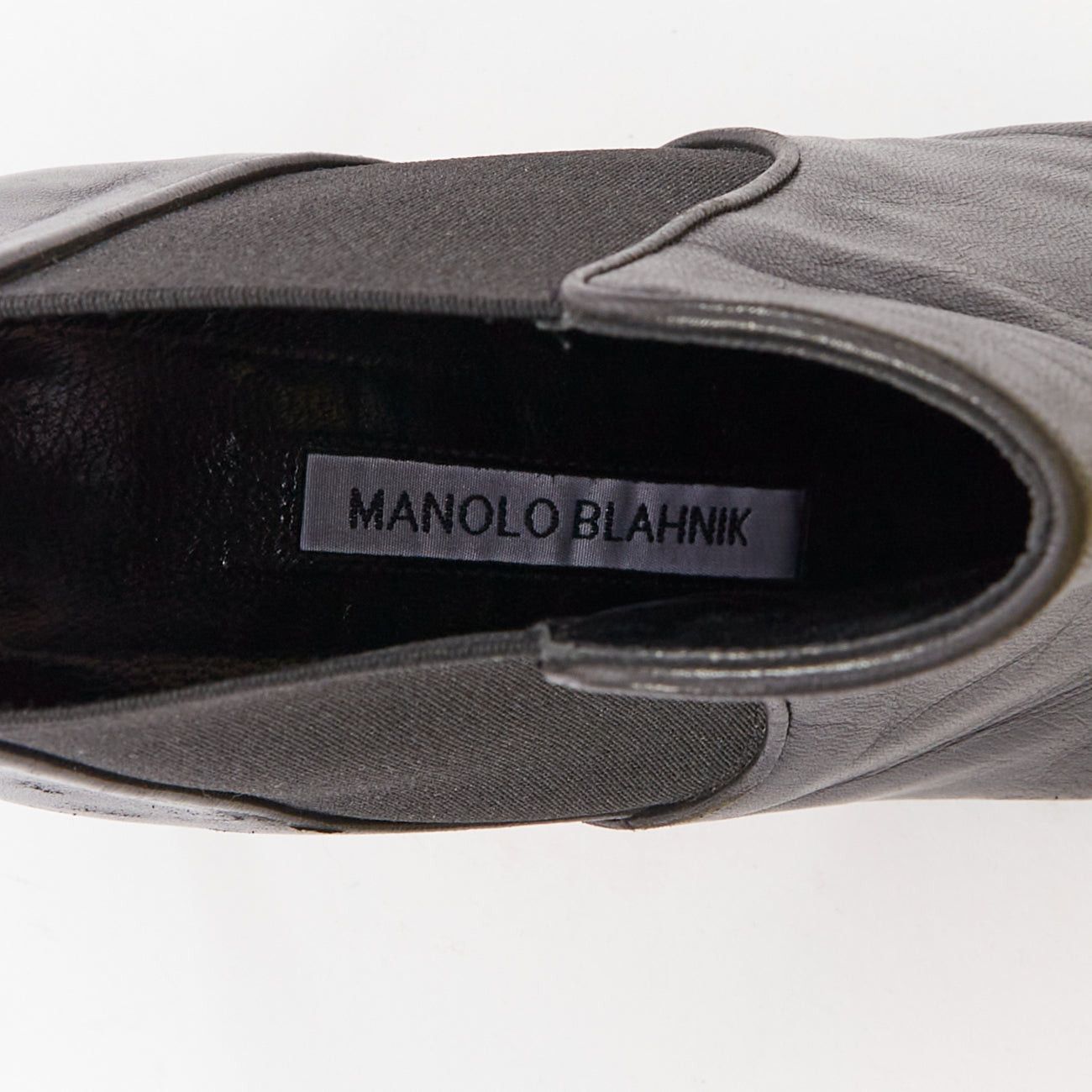 Manolo Blahnik MANOLO BLAHNIK black leather pointy toe ankle boot heels EU39.5 Size US 9.5 / IT 39.5 - 9 Thumbnail