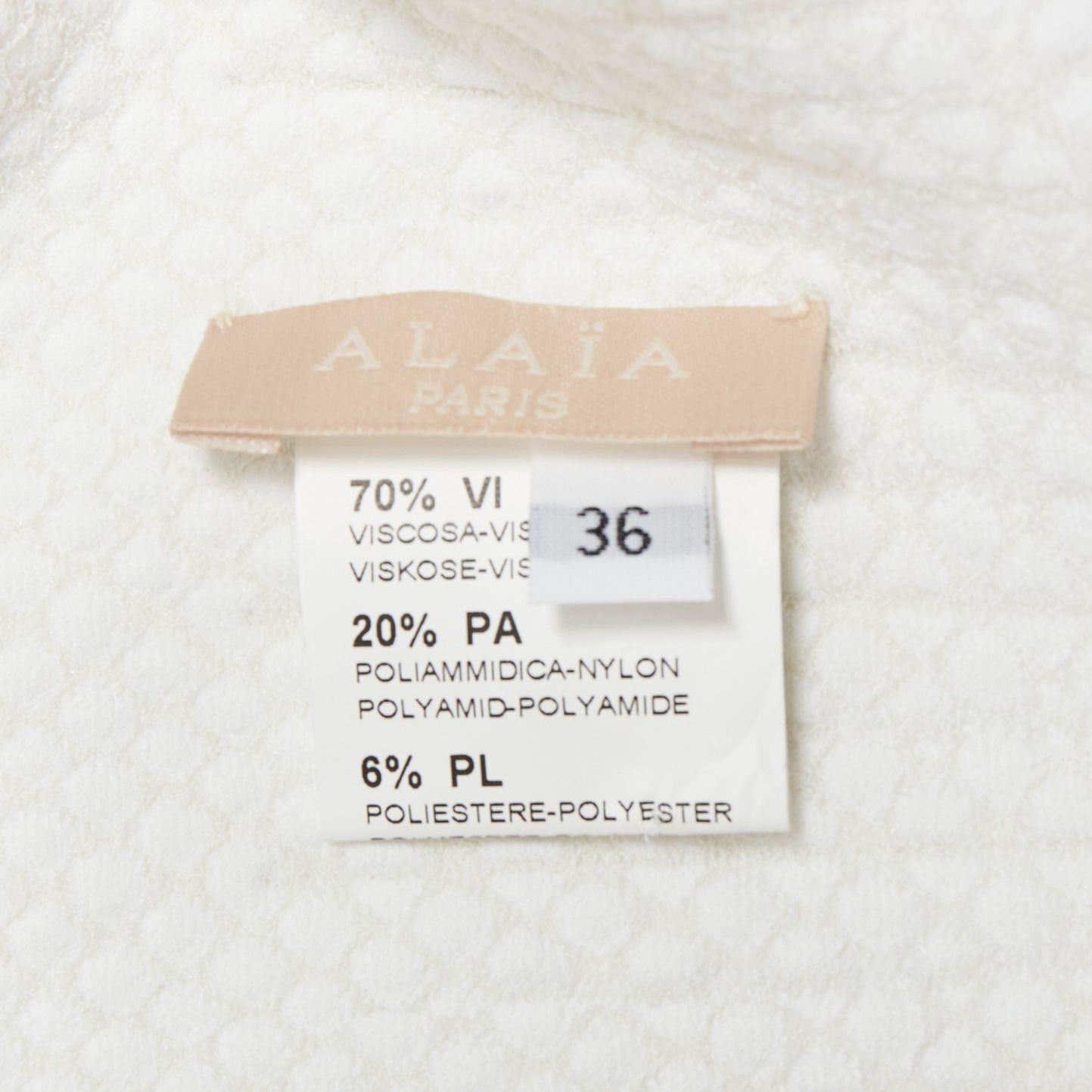 Alaia ALAIA cream viscose blend textured knit cropped cardigan jacket FR36 S Size S / US 4 / IT 40 - 8 Thumbnail