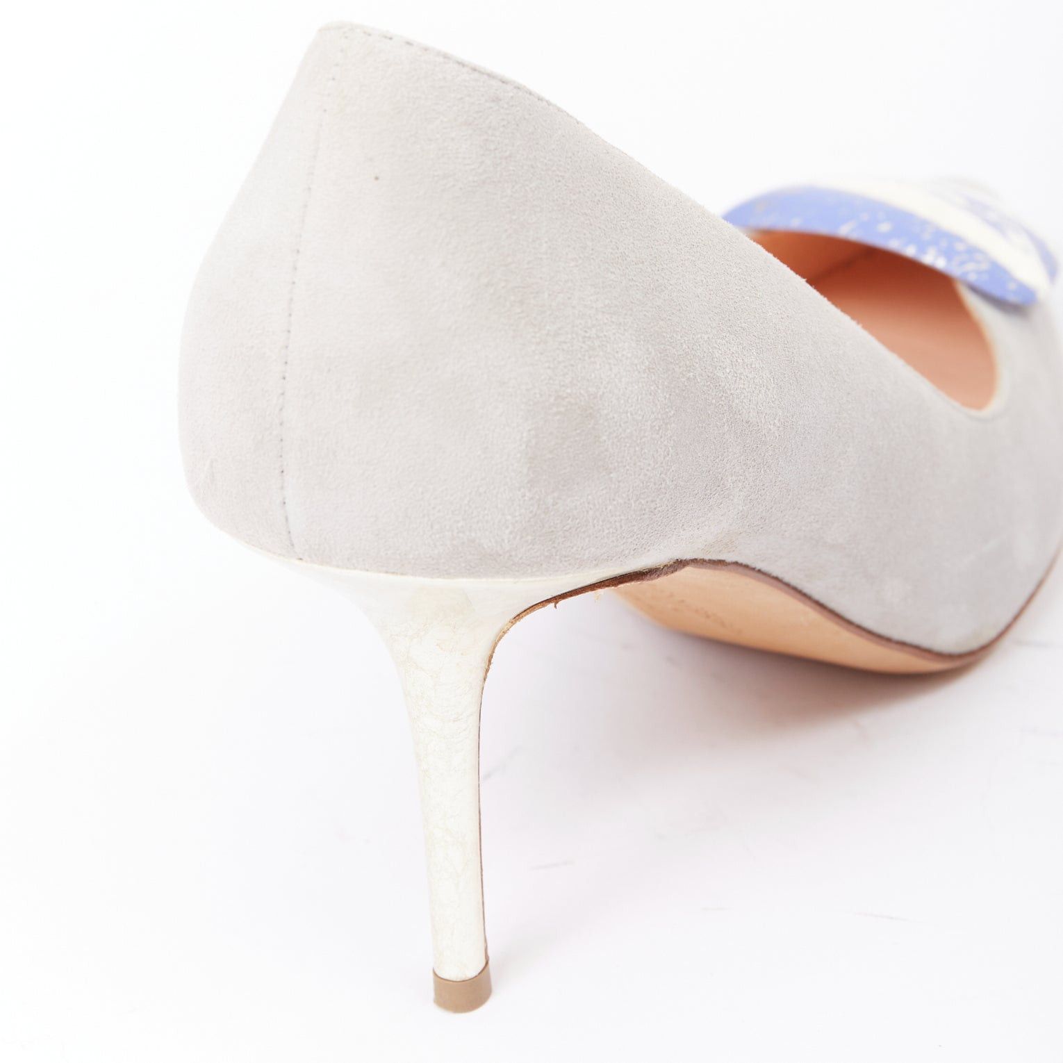 Rupert Sanderson RUPERT SANDERSON New Nada grey suede purple Arty buckle pumps EU38 Size US 8 / IT 38 - 8 Thumbnail