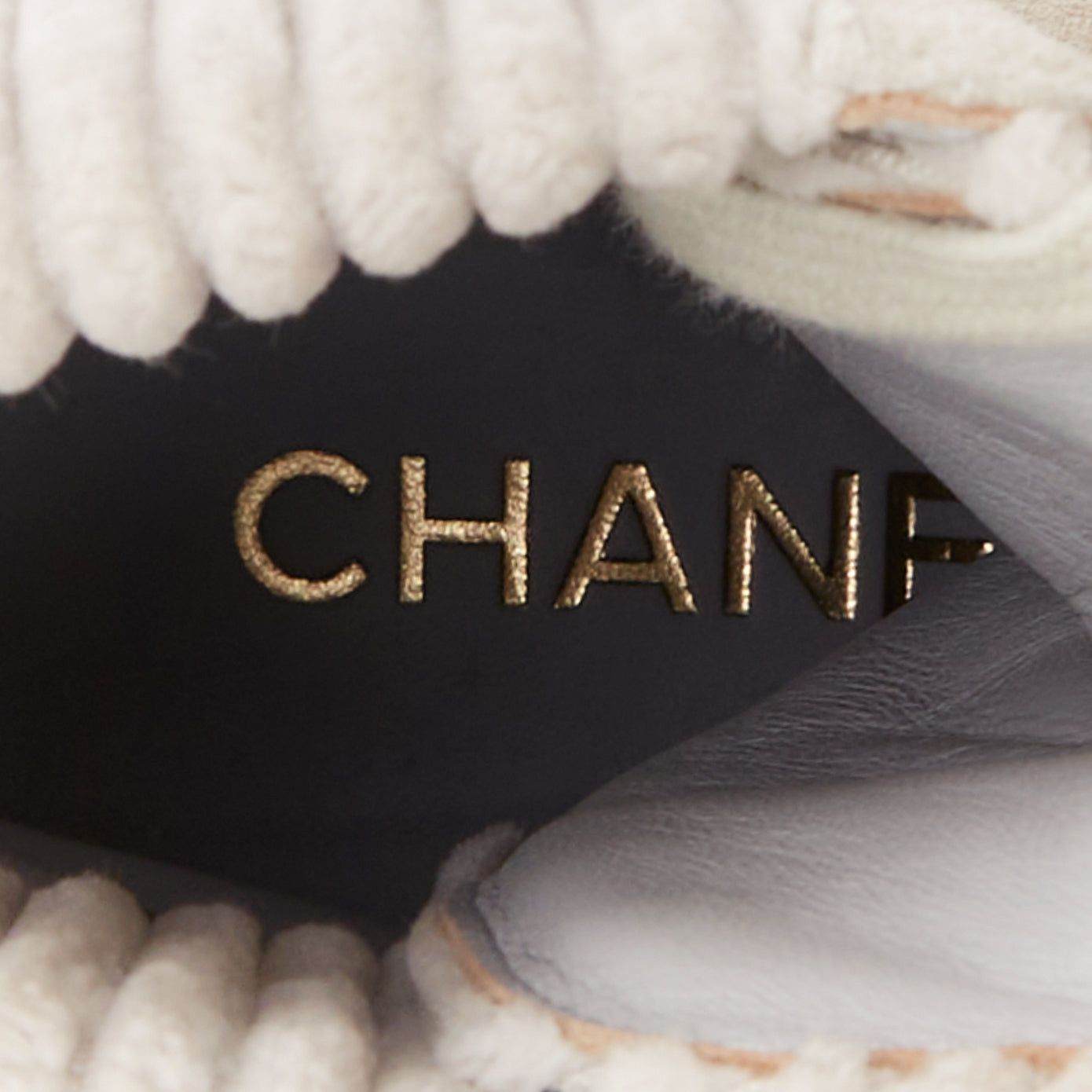 Chanel CHANEL 2020 white CC grey suede calfskin quilted combat boots EU38 Size US 8 / IT 38 - 11 Thumbnail