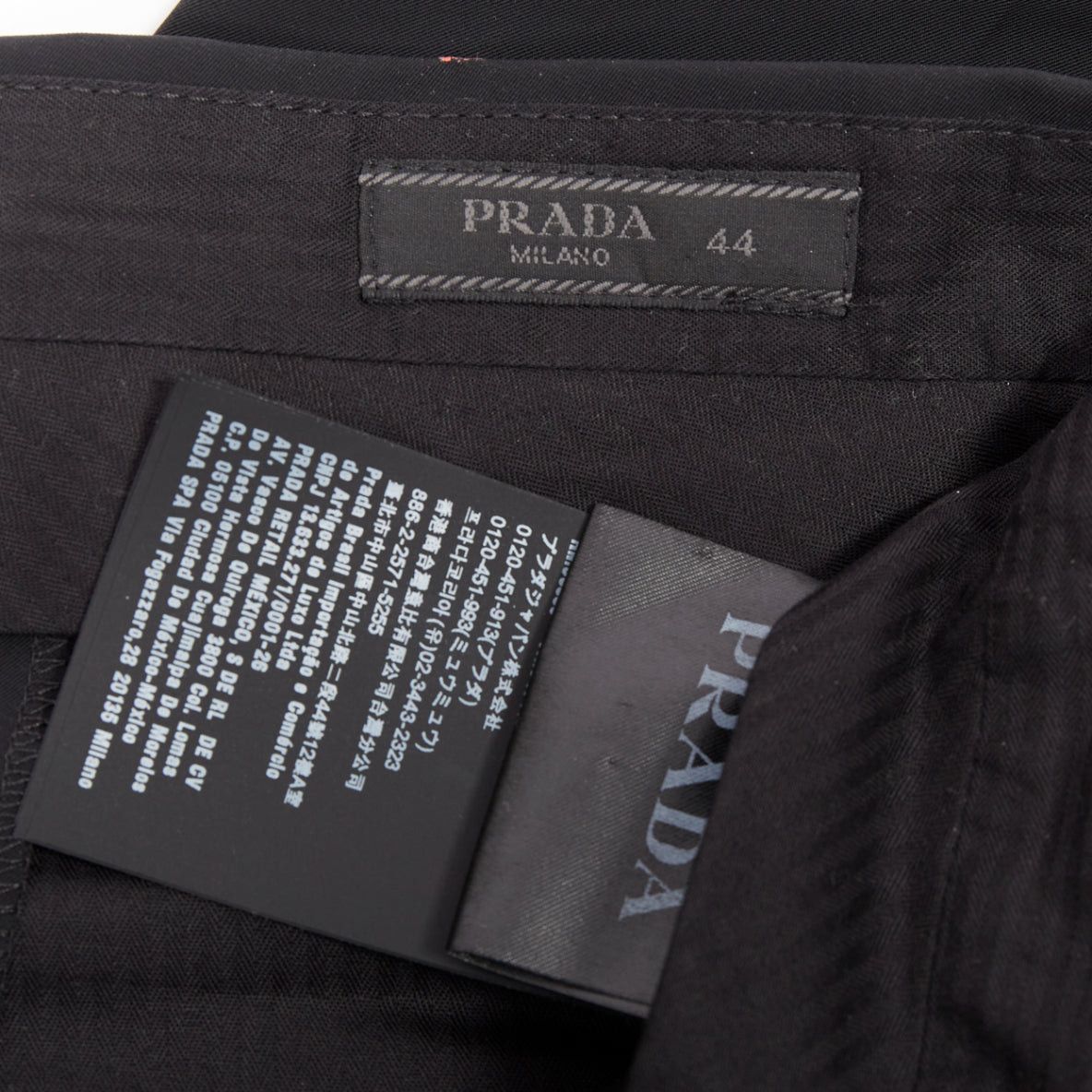 Prada PRADA 2019 black shiny nylon mid waisted tapered dress cropped pants IT44 XS Size US 26 / EU 42 - 8 Thumbnail