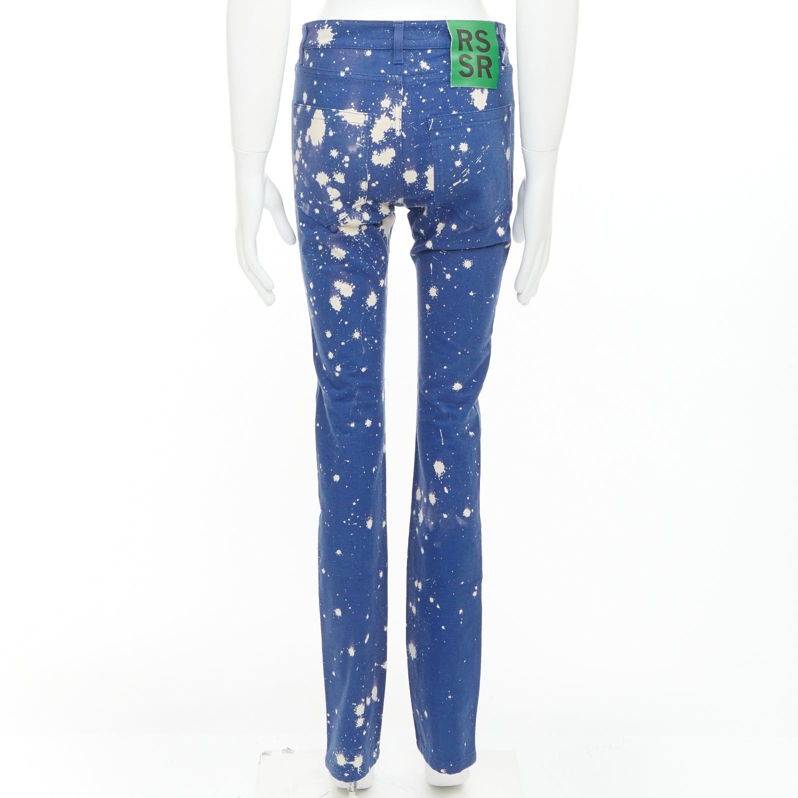 Raf Simons RAF SIMONS Sterling Ruby 2014 Limited blue splash bleach dye skinny jeans IT44 XS Size US 26 / EU 42 - 2 Thumbnail