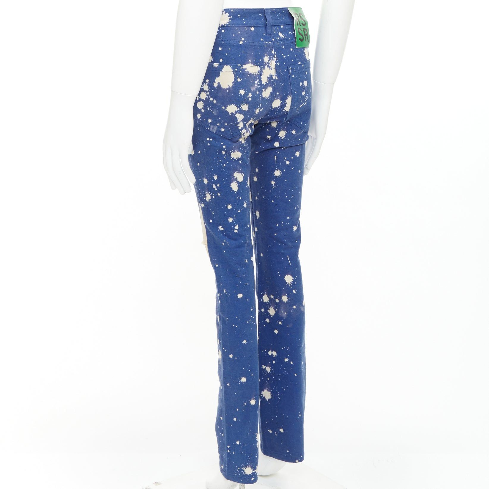 Raf Simons RAF SIMONS Sterling Ruby 2014 Limited blue splash bleach dye skinny jeans IT44 XS Size US 26 / EU 42 - 5 Thumbnail