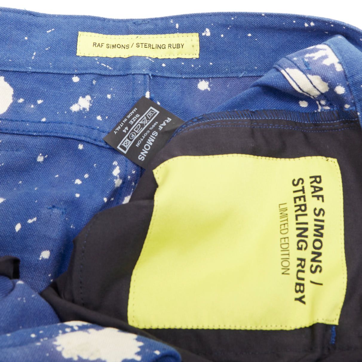 Raf Simons RAF SIMONS Sterling Ruby 2014 Limited blue splash bleach dye skinny jeans IT44 XS Size US 26 / EU 42 - 8 Thumbnail