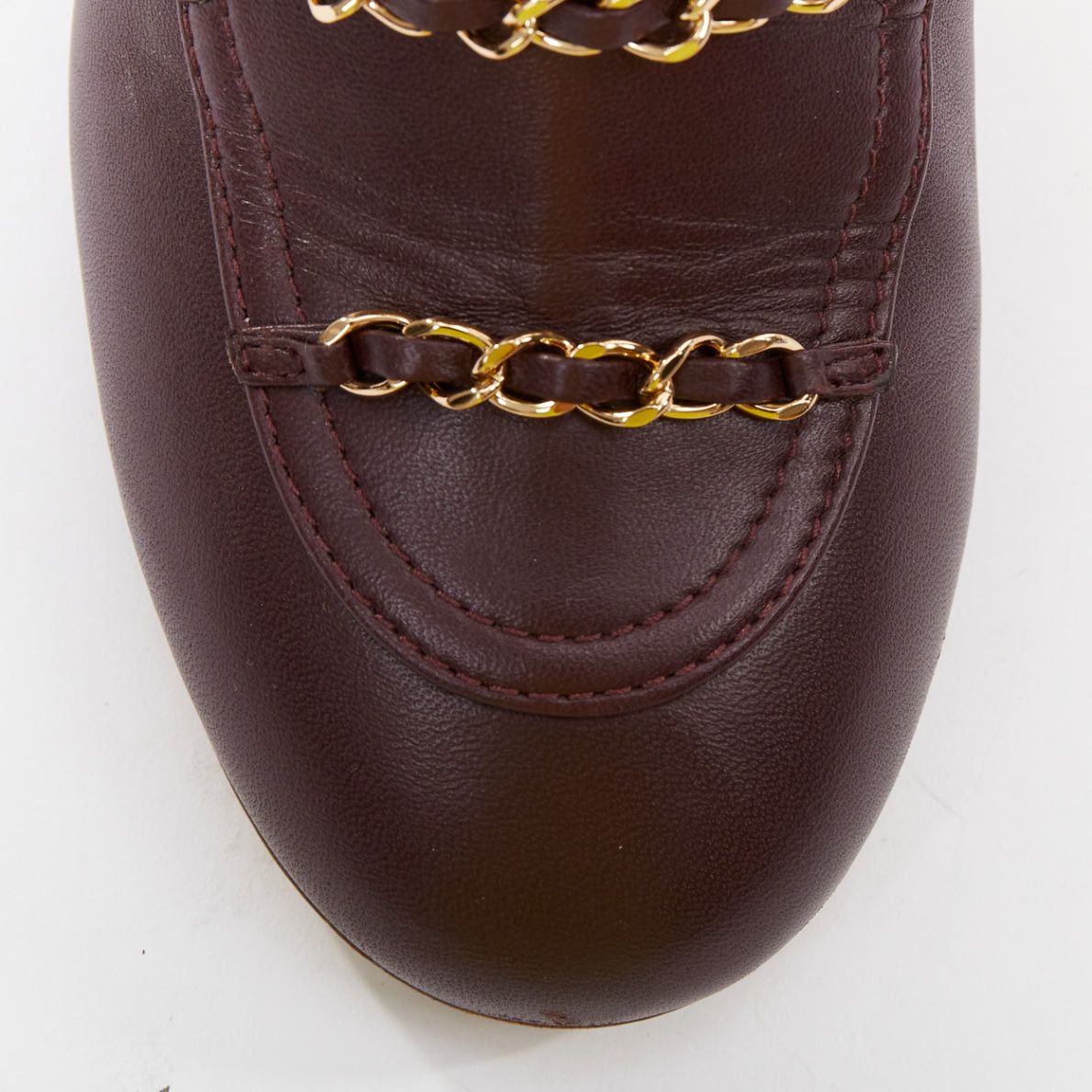 Chanel CHANEL 2017 Karl Lagerfeld burgundy lambskin leather gold chain diamond quilted boots EU36.5 Size US 6.5 / IT 36.5 - 6 Thumbnail