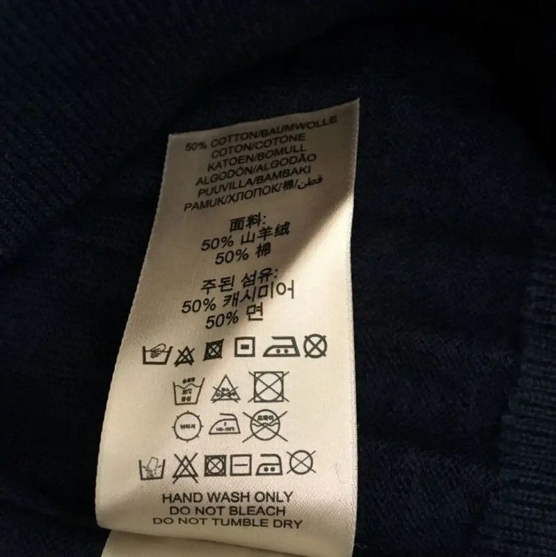 Burberry Burberry Navy Cashmere Knit Sweater for Men Size US M / EU 48-50 / 2 - 9 Thumbnail