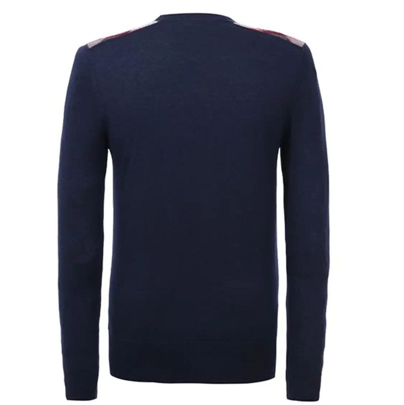 Burberry Burberry Navy Cashmere Knit Sweater for Men Size US M / EU 48-50 / 2 - 2 Thumbnail