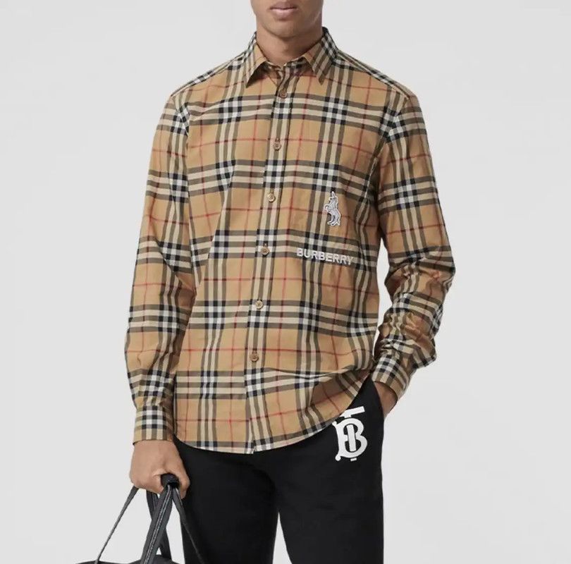 Burberry Burberry Checkered Long Sleeve Shirt for Men Size US XXL / EU 58 / 5 - 8 Thumbnail