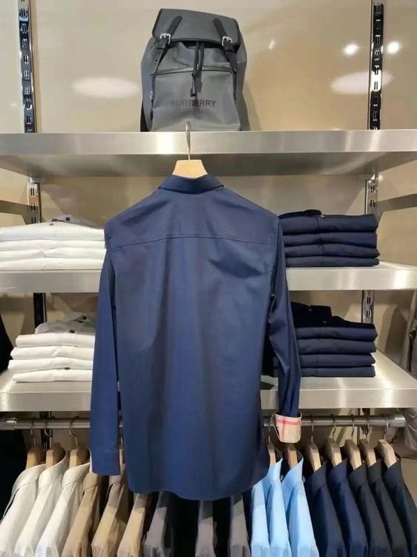 Burberry Burberry Long Sleeve Blue Cotton Shirt Size US XS / EU 42 / 0 - 4 Thumbnail