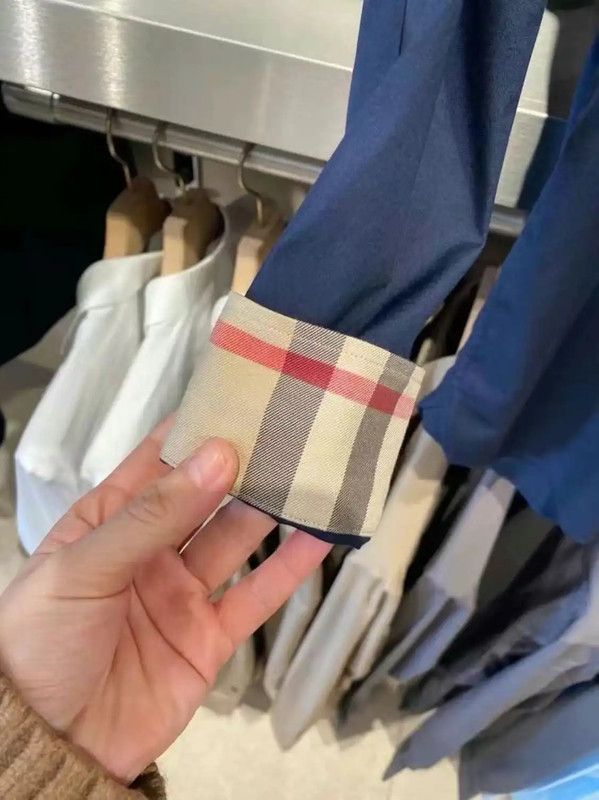 Burberry Burberry Men's Long Sleeve Logo Shirt in Blue Size US XS / EU 42 / 0 - 3 Thumbnail