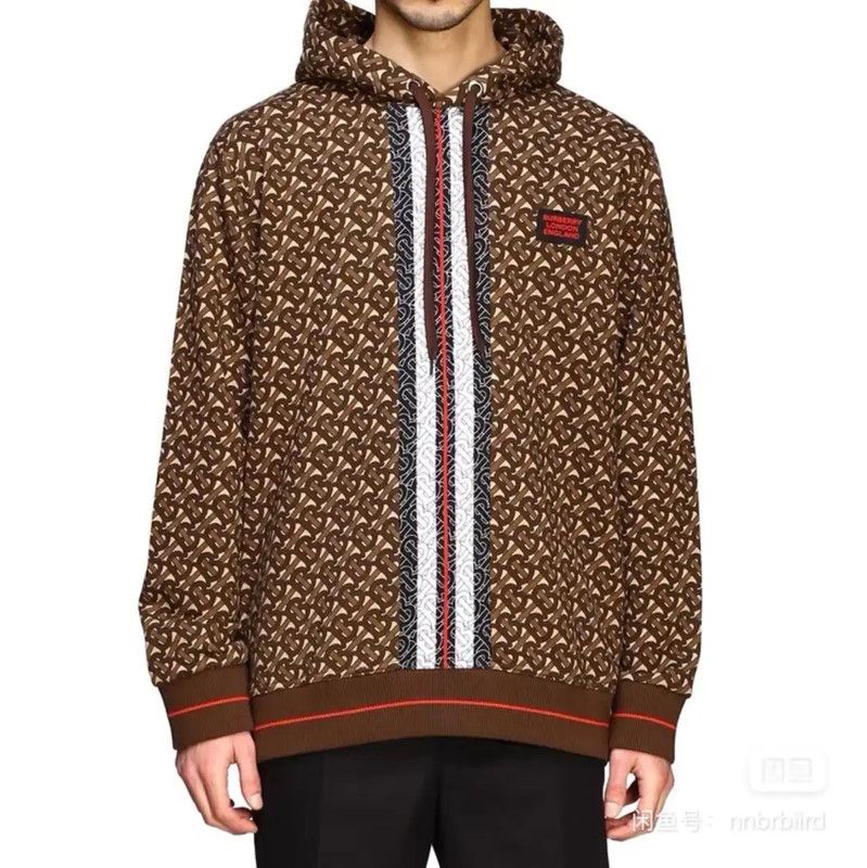 Burberry Burberry Brown Cotton Men’s Hoodie Size US L / EU 52-54 / 3 - 9 Thumbnail