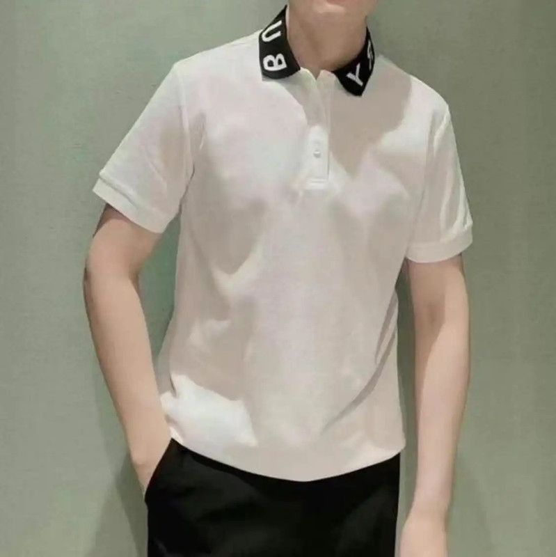 Burberry Burberry Men's White Short Sleeve Polo Shirt Size US L / EU 52-54 / 3 - 5 Thumbnail
