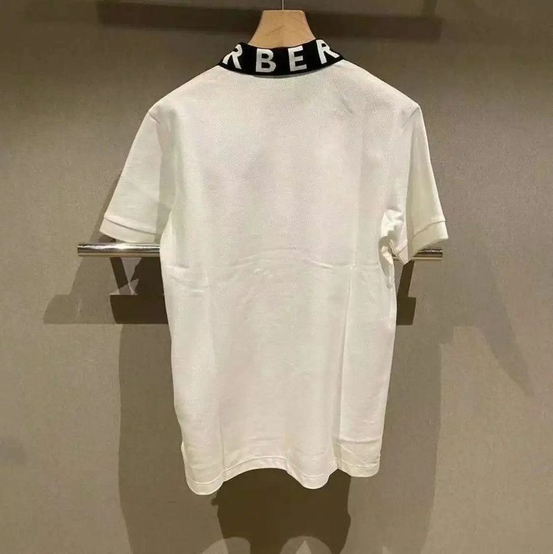 Burberry Burberry Men's White Short Sleeve Polo Shirt Size US L / EU 52-54 / 3 - 3 Thumbnail