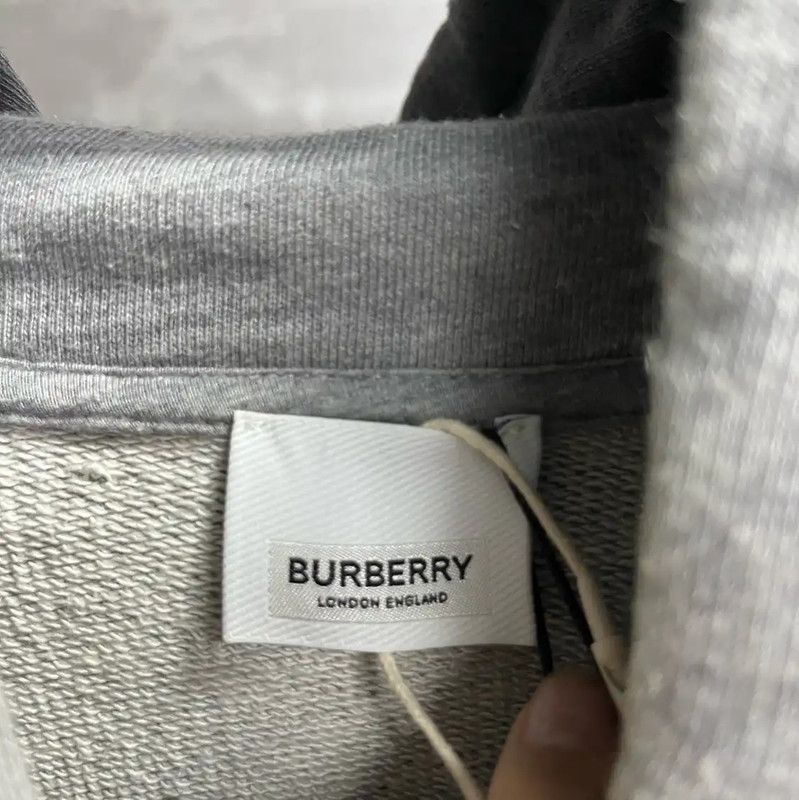 Burberry Burberry Gray Cotton Men's Hoodie Size US XXL / EU 58 / 5 - 3 Thumbnail