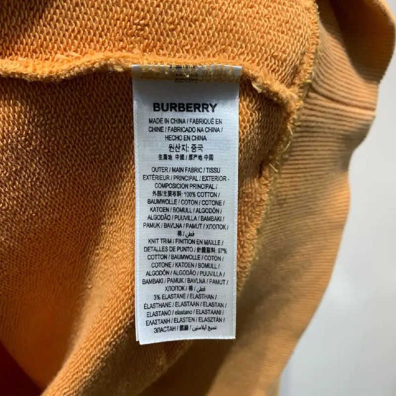 Burberry Burberry Orange Cotton Men's Sweatshirt Size US XL / EU 56 / 4 - 7 Thumbnail