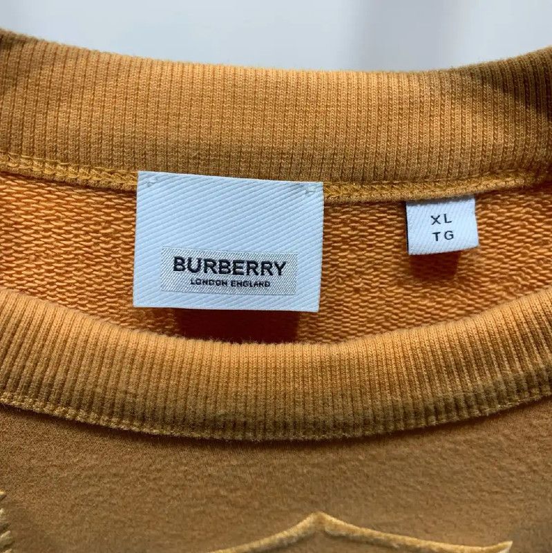 Burberry Burberry Orange Cotton Men's Sweatshirt Size US XL / EU 56 / 4 - 2 Thumbnail