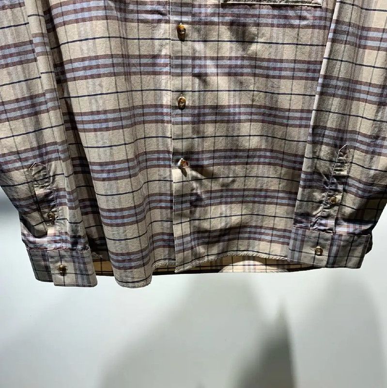 Burberry Burberry Khaki Cotton Long Sleeve Shirt Size US XXL / EU 58 / 5 - 4 Thumbnail