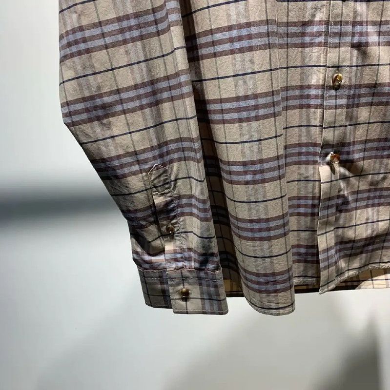 Burberry Burberry Khaki Cotton Long Sleeve Shirt Size US XXL / EU 58 / 5 - 5 Thumbnail