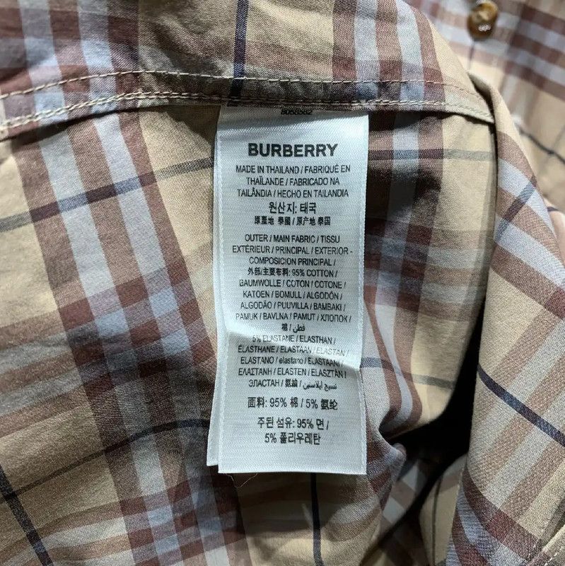 Burberry Burberry Khaki Cotton Long Sleeve Shirt Size US XXL / EU 58 / 5 - 7 Thumbnail