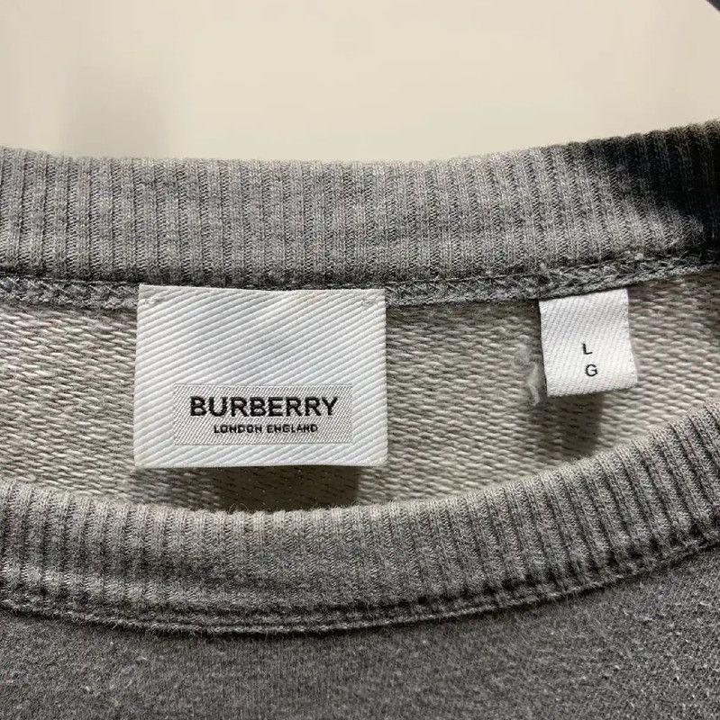 Burberry Burberry Gray Cotton Men's Sweatshirt Size US L / EU 52-54 / 3 - 2 Thumbnail