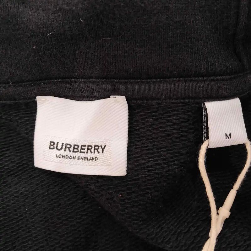 Burberry Burberry Black Cotton Long Sleeve Hoodie for Men Size US M / EU 48-50 / 2 - 7 Thumbnail