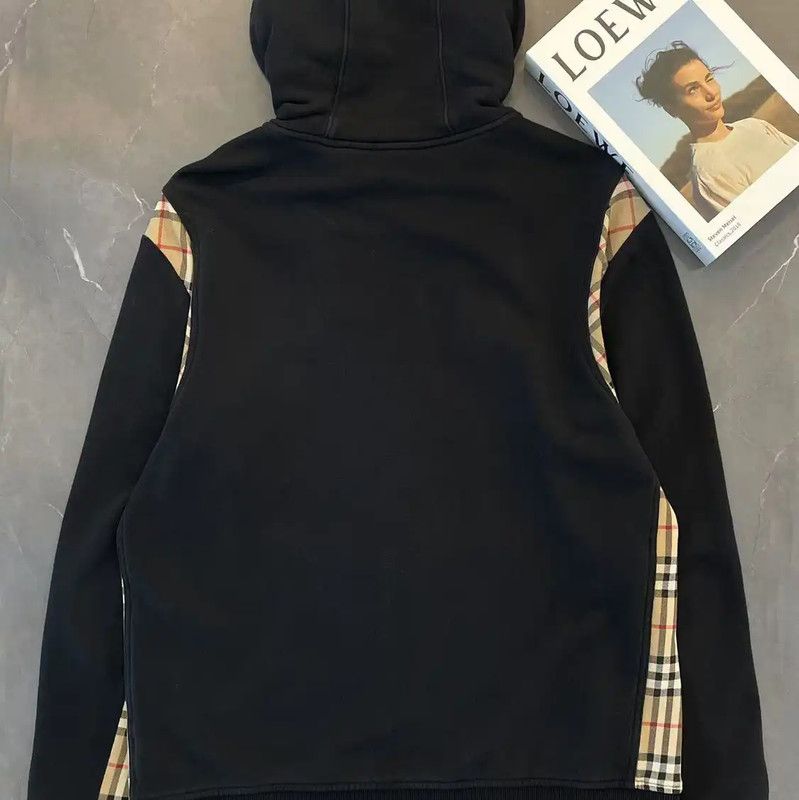 Burberry Burberry Black Cotton Long Sleeve Hoodie for Men Size US M / EU 48-50 / 2 - 2 Thumbnail