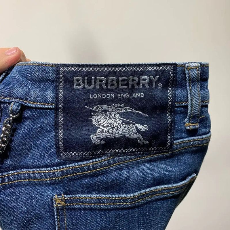 Burberry Burberry Blue Cotton Casual Pants for Men Size US 32 / EU 48 - 6 Thumbnail