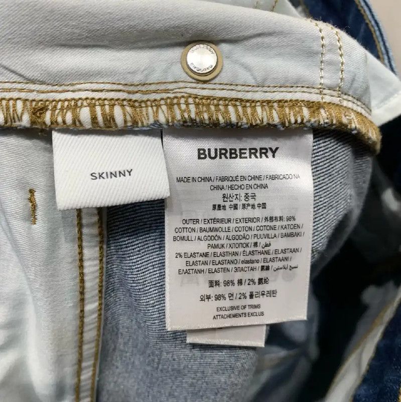Burberry Burberry Blue Cotton Casual Pants for Men Size US 32 / EU 48 - 7 Thumbnail