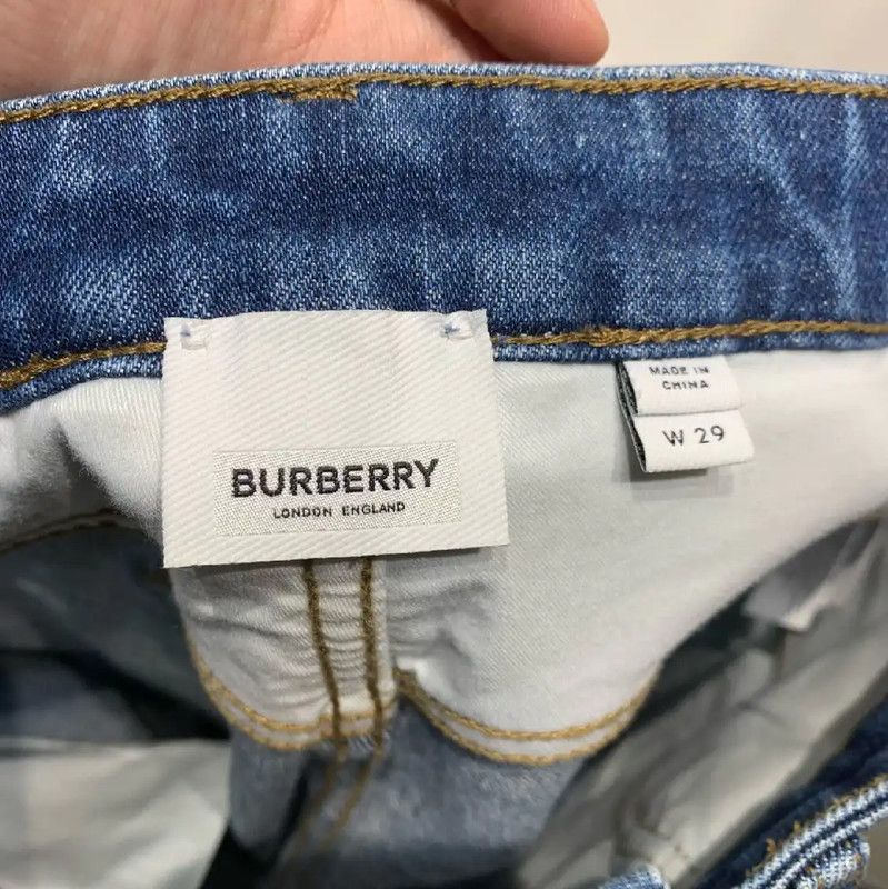 Burberry Burberry Blue Cotton Casual Pants for Men Size US 32 / EU 48 - 2 Thumbnail