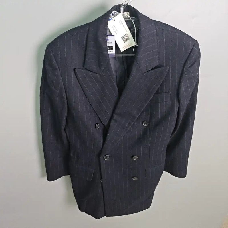 Burberry Burberry Men's Dark Blue Long Coat Size US L / EU 52-54 / 3 - 3 Thumbnail