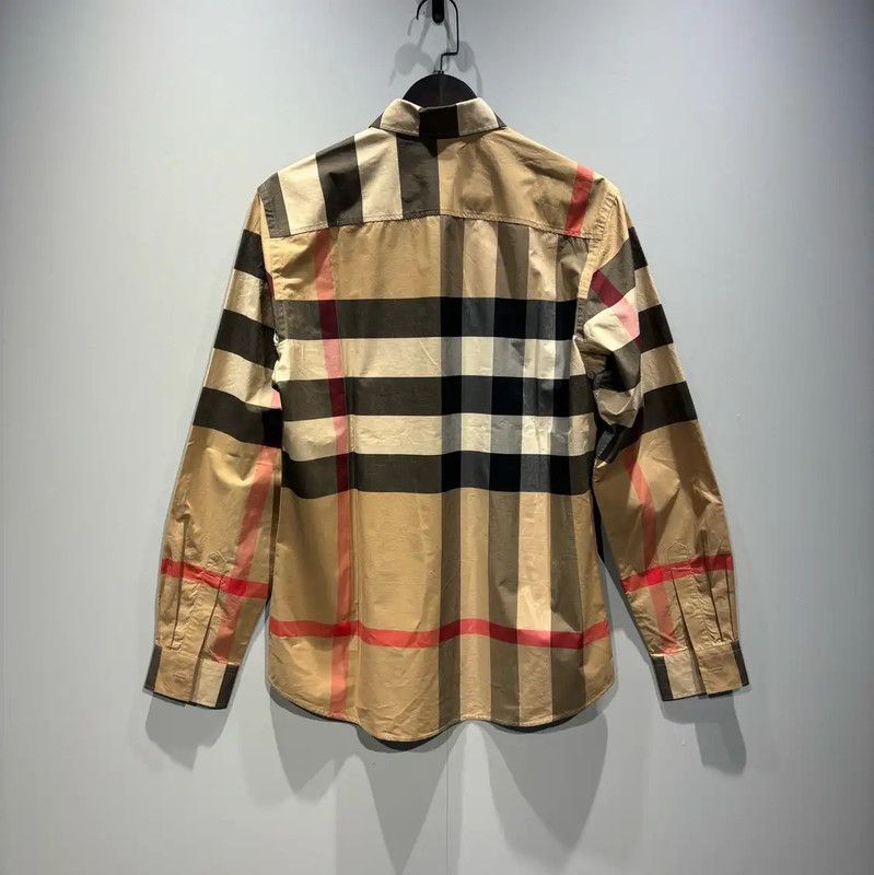 Burberry Burberry Brown Cotton Long Sleeve Shirt Size US M / EU 48-50 / 2 - 2 Thumbnail