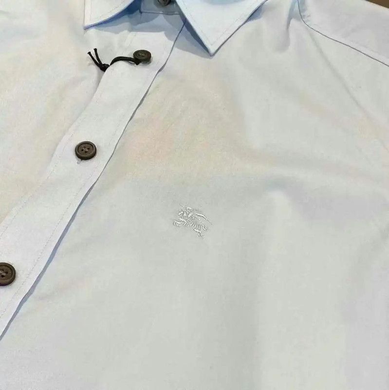 Burberry Burberry Blue Cotton Long Sleeve Shirt Size US S / EU 44-46 / 1 - 8 Thumbnail