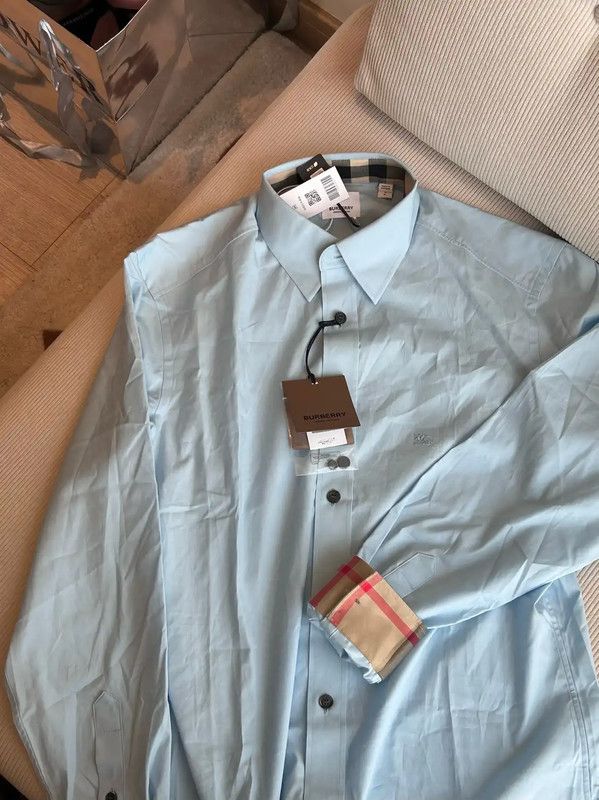 Burberry Burberry Men's Blue Long Sleeve Shirt Size US S / EU 44-46 / 1 - 2 Thumbnail
